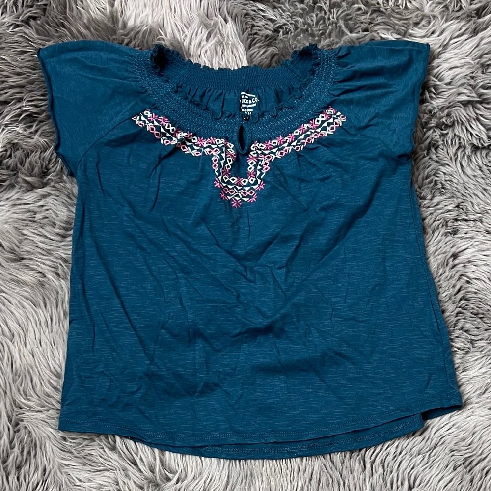 Roebuck & Co. |  Girl's Top | Dark Turquoise | Various Sizes